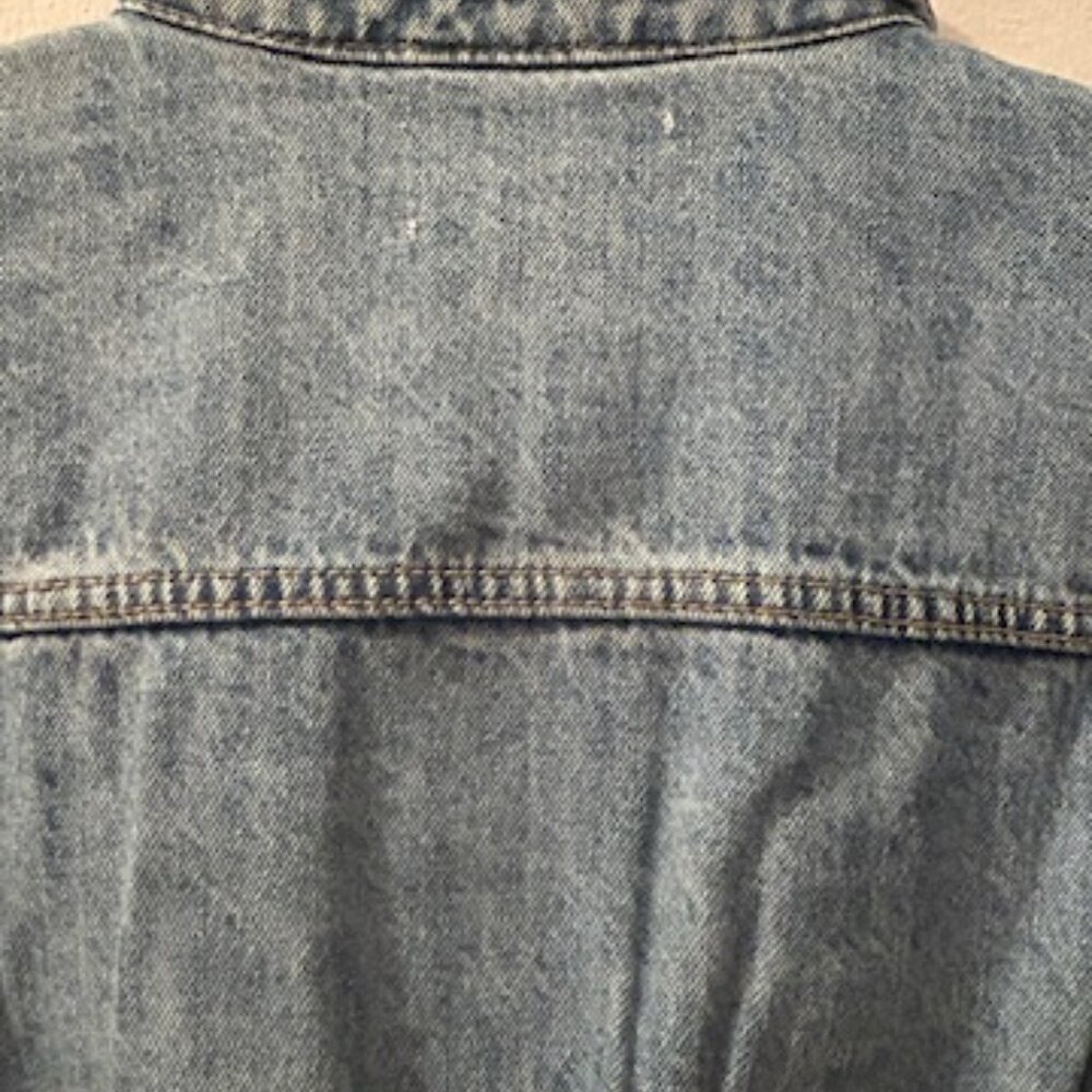 One Teaspoon Malibu Ocean Blue Button Cotton Denim Fitted Mini Dress NWT - Picture 12 of 16